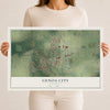 Map of Genoa City, Wisconsin, 12 x 18 inch unframed archival matte print