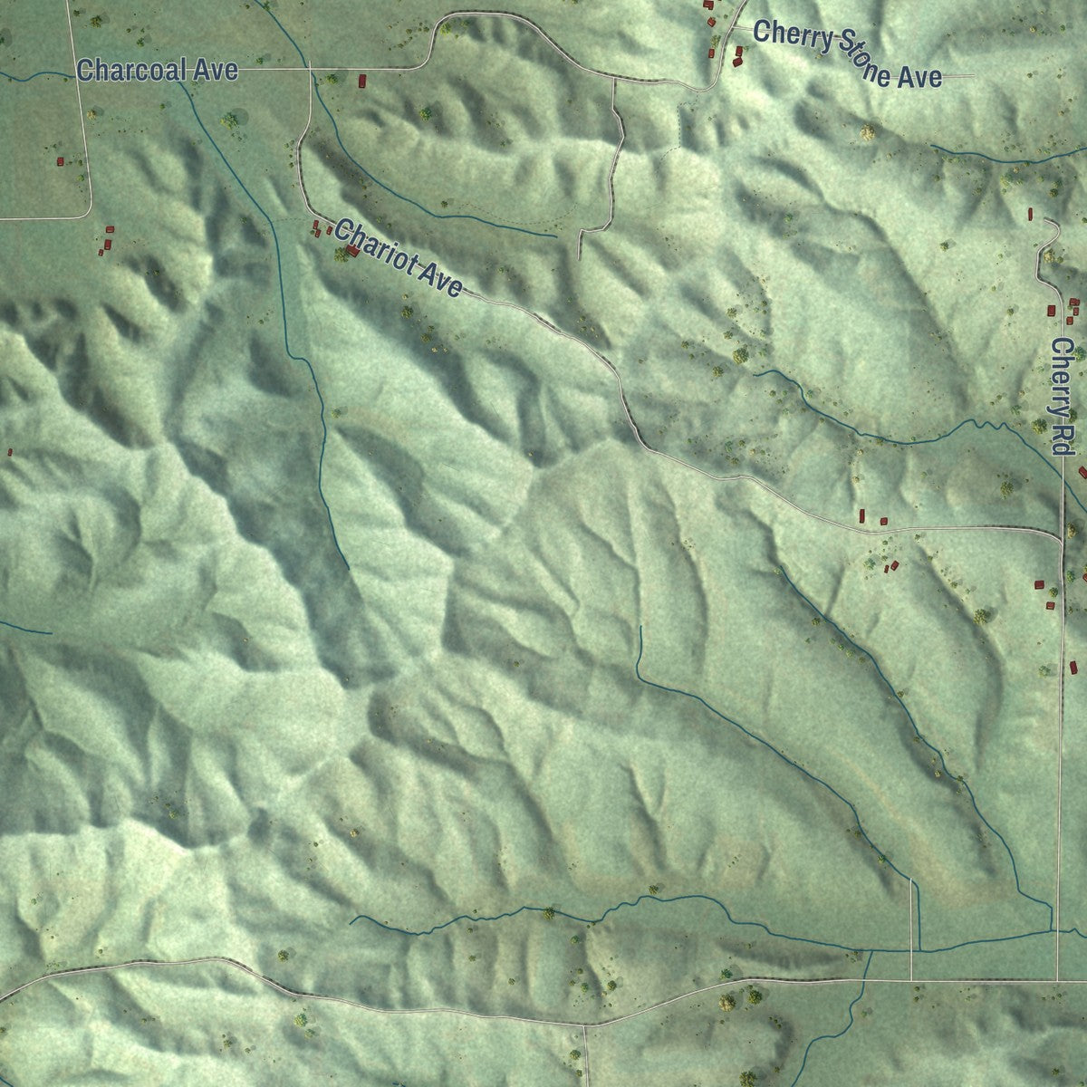 Second close-up of the map of Grant, Monroe County, Wisconsin print showing more streets and buildings