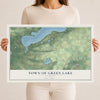 Map of the Town of Green Lake, Wisconsin, 12 x 18 inch unframed archival matte print