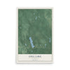 Map of Gull Lake, Wisconsin, 12 x 18 inch unframed archival matte print
