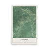 Map of Gurney, Wisconsin, 12 x 18 inch unframed archival matte print