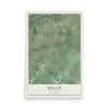 Map of Hallie, Wisconsin, 12 x 18 inch unframed archival matte print
