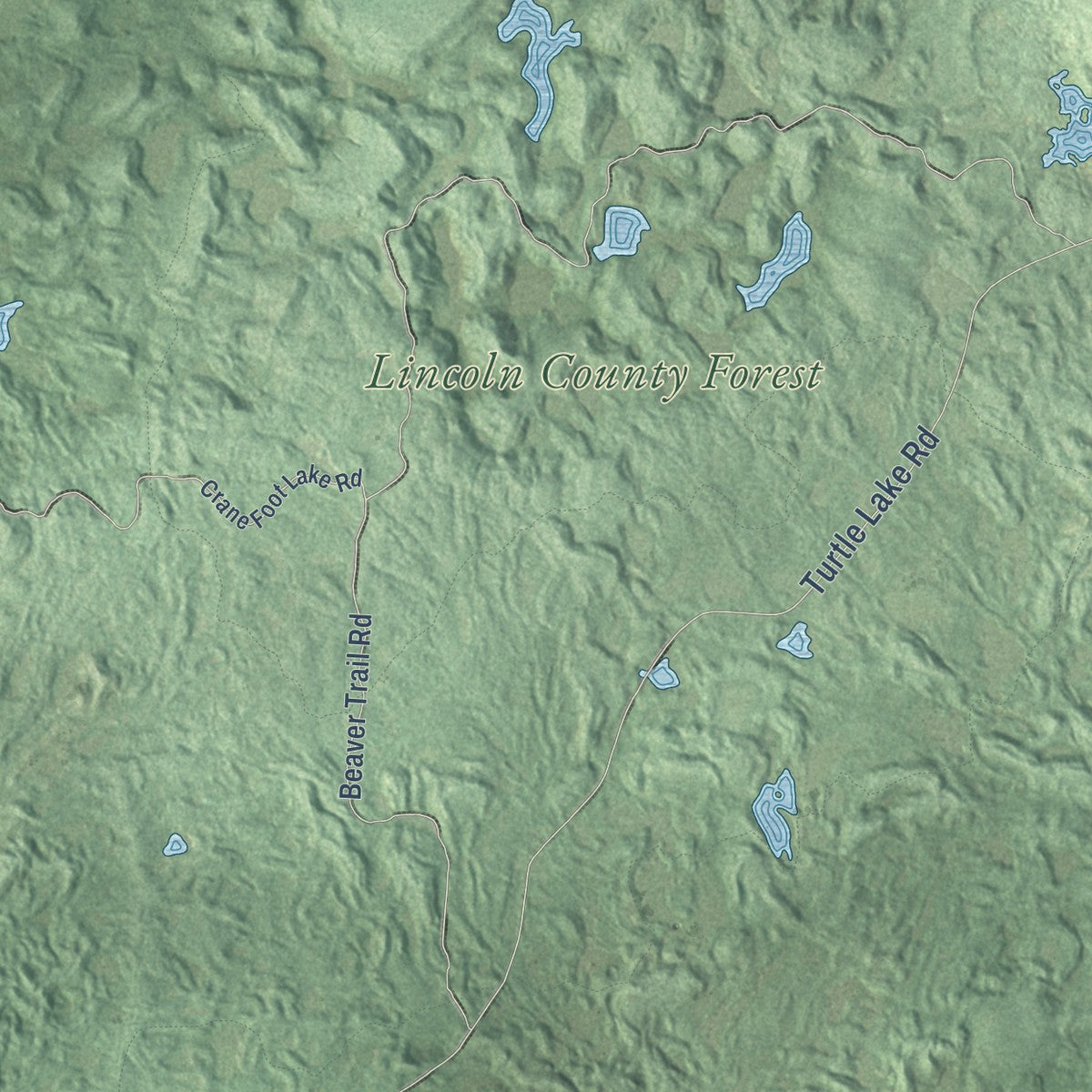 Second close-up of the map of the Town of Harrison, Lincoln County, Wisconsin print showing more streets and buildings