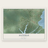 Hatfield, Wisconsin map print, the full design