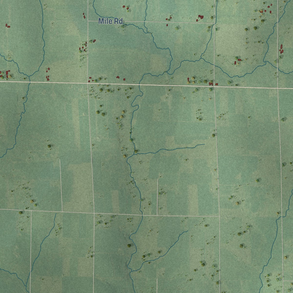 Close-up of the map of Hewitt, Marathon County, Wisconsin print showing street and building detail