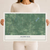Map of Hubbard, Rusk County, Wisconsin, 12 x 18 inch unframed archival matte print