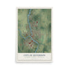 Map of Jefferson, Wisconsin, 12 x 18 inch unframed archival matte print