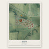 Juda, Wisconsin map print, the full design