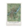 Map of Kaukauna, Wisconsin, 12 x 18 inch unframed archival matte print