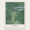 Keshena, Wisconsin map print, the full design