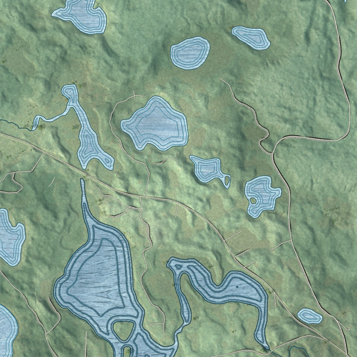Close-up of the map of Keystone, Wisconsin print showing street and building detail