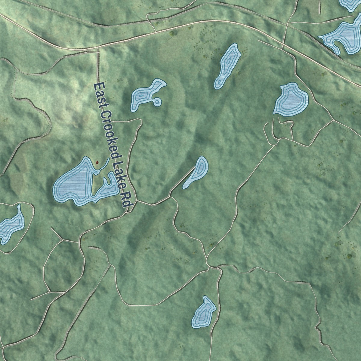 Second close-up of the map of Keystone, Wisconsin print showing more streets and buildings
