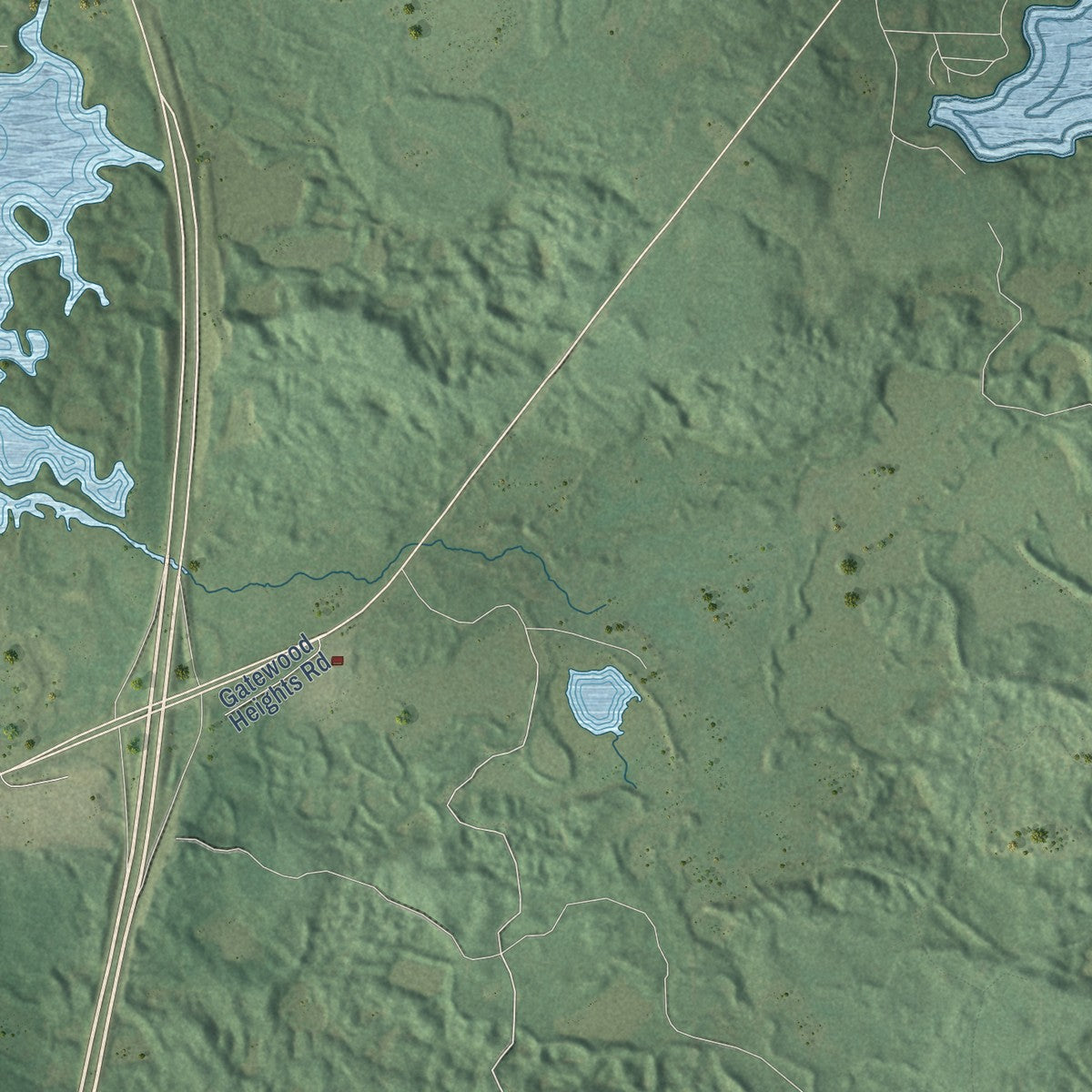 Second close-up of the map of King, Wisconsin print showing more streets and buildings