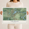Map of Lake Delton, Wisconsin, 12 x 18 inch unframed archival matte print