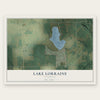 Lake Lorraine, Wisconsin map print, the full design