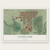 Layton Park, Wisconsin map print, the full design