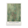 Map of Lomira, Wisconsin, 12 x 18 inch unframed archival matte print
