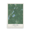 Map of Long Lake, Florence County, Wisconsin, 12 x 18 inch unframed archival matte print