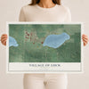 Map of Luck, Wisconsin, 12 x 18 inch unframed archival matte print