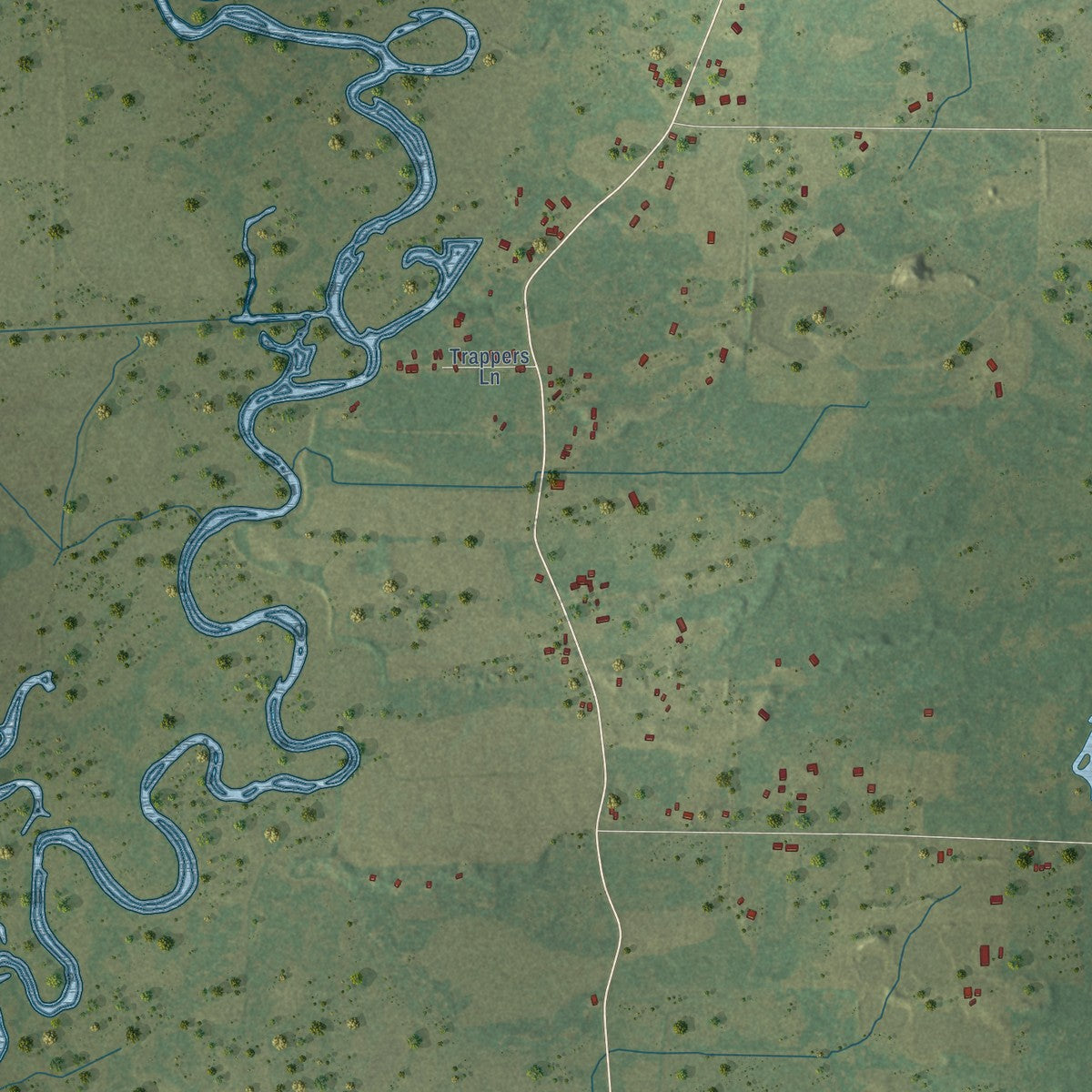 Close-up of the map of Maine, Outagamie County, Wisconsin print showing street and building detail