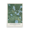 Map of Manitowish Waters, Wisconsin, 12 x 18 inch unframed archival matte print