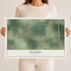 Map of Maribel, Wisconsin, 12 x 18 inch unframed archival matte print