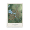 Map of Marshall, Dane County, Wisconsin, 12 x 18 inch unframed archival matte print