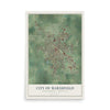 Map of Marshfield, Wisconsin, 12 x 18 inch unframed archival matte print