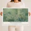 Map of Mason, Wisconsin, 12 x 18 inch unframed archival matte print
