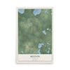 Map of Meenon, Wisconsin, 12 x 18 inch unframed archival matte print