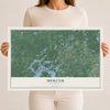Map of Mercer, Wisconsin, 12 x 18 inch unframed archival matte print