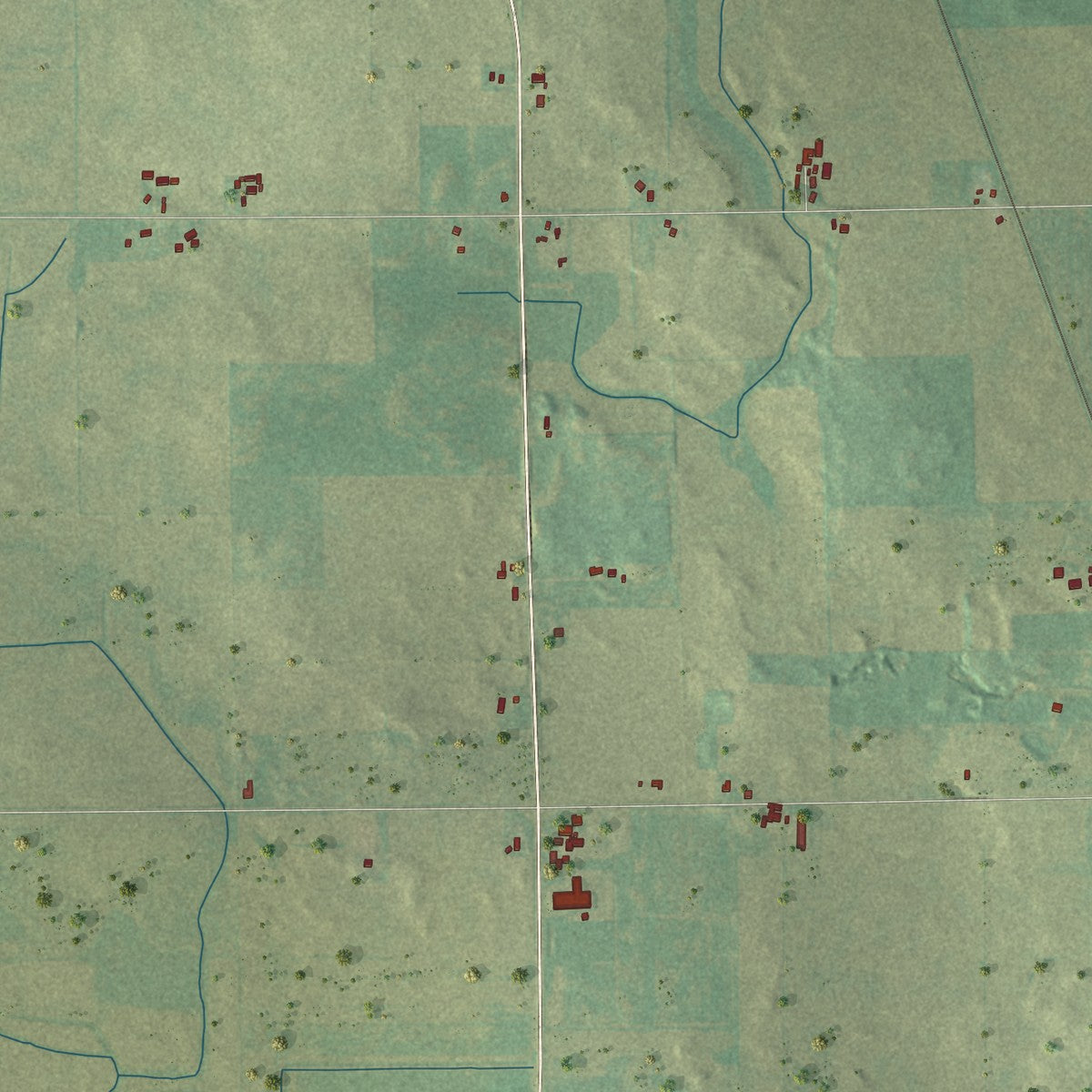 Close-up of the map of Metomen, Wisconsin print showing street and building detail