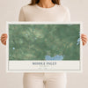 Map of Middle Inlet, Wisconsin, 12 x 18 inch unframed archival matte print