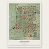 Midtown, Wisconsin map print, the full design