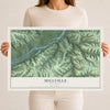 Map of Millville, Wisconsin, 12 x 18 inch unframed archival matte print