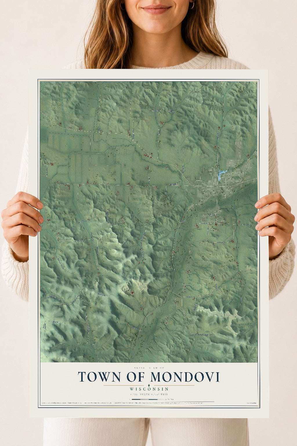 Map of the Town of Mondovi, Wisconsin, 18 x 24 inch unframed archival matte print