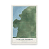 Map of the Town of Monroe, Adams County, Wisconsin, 12 x 18 inch unframed archival matte print