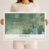 Map of Montreal, Wisconsin, 12 x 18 inch unframed archival matte print
