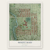 Mount Mary, Wisconsin map print, the full design