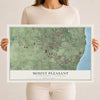 Map of Mount Pleasant, Racine County, Wisconsin, 12 x 18 inch unframed archival matte print