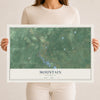Map of Mountain, Wisconsin, 12 x 18 inch unframed archival matte print