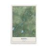 Map of Mukwa, Wisconsin, 12 x 18 inch unframed archival matte print