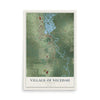 Map of Necedah, Wisconsin, 12 x 18 inch unframed archival matte print