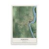 Map of Nekoosa, Wisconsin, 12 x 18 inch unframed archival matte print