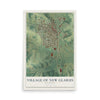 Map of New Glarus, Wisconsin, 12 x 18 inch unframed archival matte print