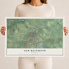 Map of New Richmond, Wisconsin, 12 x 18 inch unframed archival matte print