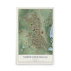 Map of North Fond du Lac, Wisconsin, 12 x 18 inch unframed archival matte print