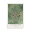 Map of Oakfield, Wisconsin, 12 x 18 inch unframed archival matte print