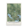 Map of the Town of Oconomowoc, Wisconsin, 12 x 18 inch unframed archival matte print