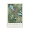 Map of Oconomowoc, Wisconsin, 12 x 18 inch unframed archival matte print